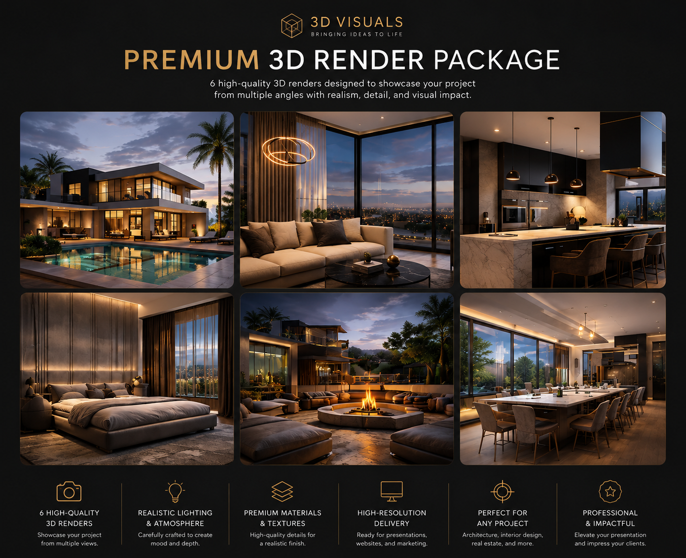 Renderly Studio Pack x3 — 18 Premium 3D Renders